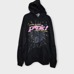Sp5der P*nk Hoodie Nevermind The Spider Star Pullover Men's XL *LIKE NEW*